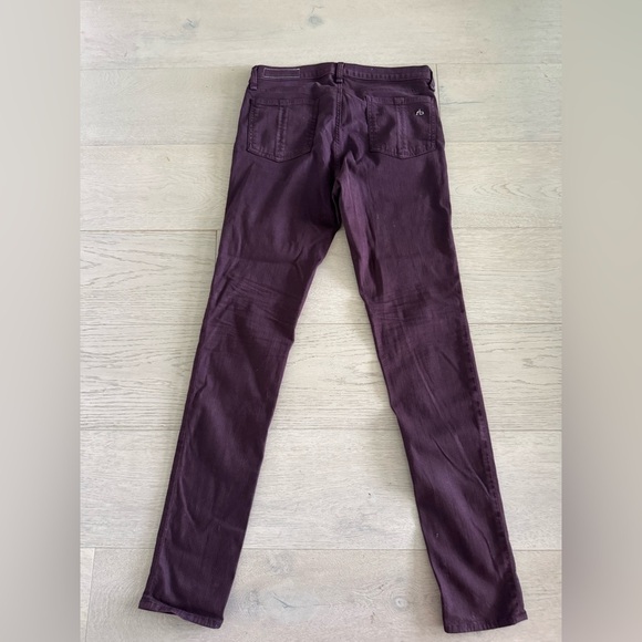 Rag & Bone woman’s Skinny Jean in distressed wine color size 29 - Picture 2 of 8